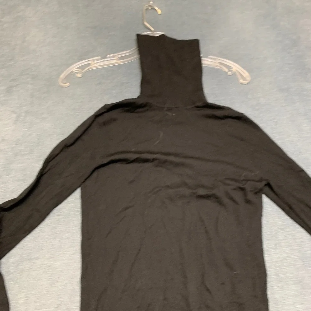 J.Crew Sweater Mens Small Black Turtle Neck Long Sleeve Casual Fit Ribbed Hem